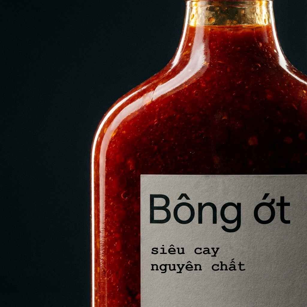 Chai tương ớt Bông Ớt siêu cay nguyên chất